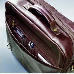 Samsonite/新秀丽 真皮单肩包手提包公文包 45798