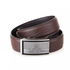 七匹狼 男士内穿自动扣真皮皮带 男牛皮腰带7A1106300-1