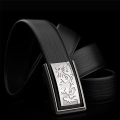 七匹狼 男士内穿自动扣真皮皮带 男式牛皮腰带7A1106800