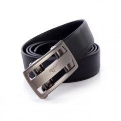 七匹狼 男士镂空自动扣牛皮皮带 男式真皮腰带 皮裤带7A319184000