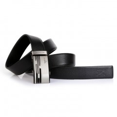 七匹狼 男士自动扣头层牛皮皮带 男式真皮腰带 皮裤带7A513133000