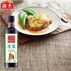 海天 老字号生抽头道酱油 淡盐酱油头抽480ml*3零添加