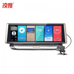 凌度 A818中控台新款车载导航行车记录仪双镜头高清夜视360度全景一体