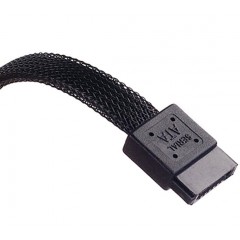 银欣 CP07 连接埠 180°水平接头sata3.0数据线 延长线长度50cm