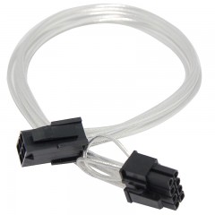 国产 镀银线 显卡6Pin转8Pin辅助供电线 模块电源线 30cm