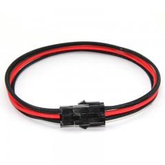 国产 显卡 6针 ATX 电源延长线 18awg 20CM 单包网理线 黑红 6pin 6P