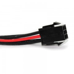 国产 显卡 6针 ATX 电源延长线 18awg 20CM 单包网理线 黑红 6pin 6P