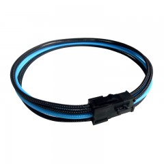 国产 PCI-E显卡6Pin 附助供电 6PIN延长线 单线包网 蓝黑 20CM