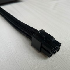 国产 显卡 附助供电 6pin延长线20CM 黑色 单线包网 PCI-E 6PIN