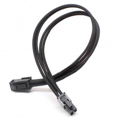 国产 单根包网 CPU供电4Pin延长线 18AWG线材 黑色 CPU延长线 40cm