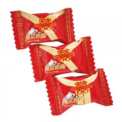 阿尔卑斯 双喜字牛奶糖硬糖500g约130结婚庆喜糖果小零食散装
