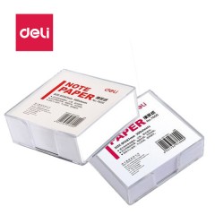 得力 300张 7600 便签纸 便条纸 带水晶盒 91mm*87mm