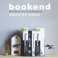 KALA 书立支架创意学生书夹可爱简约书靠动漫书挡书板桌面办公可伸缩铁