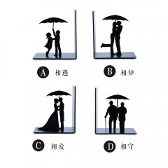 KALA 书立支架创意桌面办公雨中情书挡书板可伸缩学生书夹复古简约书靠