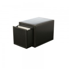 HIPCE 轻触式CD盒时尚皮质碟片收纳箱创意大容量200片光盘存放柜子