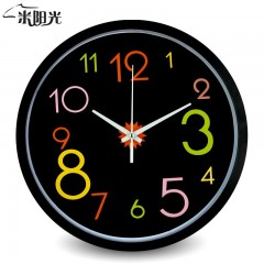 国产 卡通静音挂钟表客厅卧室儿童时尚挂表创意田园现代简约壁钟石英钟