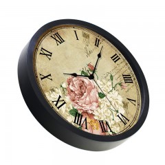 国产 HICAT 复古10寸静音挂钟 欧式创意客厅卧室个性圆形简约现代钟表