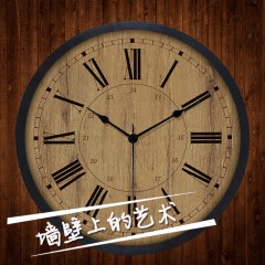 国产 HICAT 复古10寸静音挂钟 欧式创意客厅卧室个性圆形简约现代钟表
