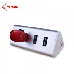 飚王/SSK 一拖四口USB3.0集线器HUB分线器带电源可充电扩展器转换器028