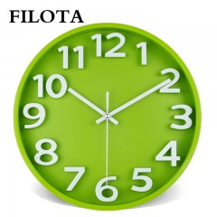 国产 创意静音12英寸客厅立体挂钟时尚卧室石英钟表简约现代大挂表时钟