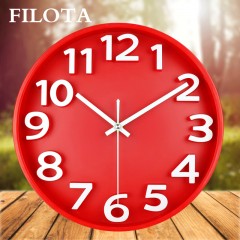 国产 创意静音12英寸客厅立体挂钟时尚卧室石英钟表简约现代大挂表时钟