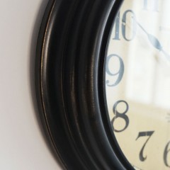 国产 10英寸创意挂钟欧式简约时钟卧室客厅静音钟表美式复古圆形石英钟