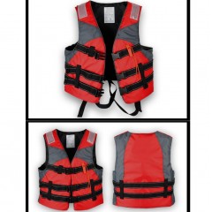 国产 TSD 成人救生衣游泳衣，带救生口哨反光条，安全应急救灾用品，承受体重：100公斤/个 深红色