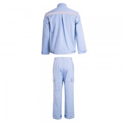 优普泰 UPG01004 生产工作服套装 淡蓝色