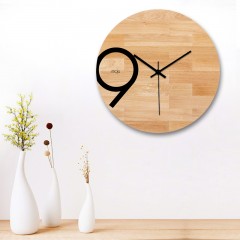 国产 创意北欧现代简约时尚9木质客厅个性静音挂钟时钟石英墙钟721
