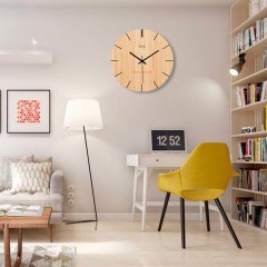 国产 创意现代简约时尚北欧木质田园客厅卧室静音挂钟时钟石英墙钟720