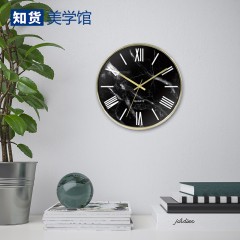 国产 现代简约大理石纹挂钟客厅家用个性创意时尚大气时钟静音石英钟表