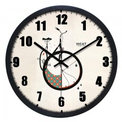 国产 疯小猫 卡通创意12寸静音挂钟客厅卧室大号时尚现代简约钟表