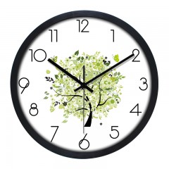 国产 疯小猫 卡通创意12寸静音挂钟客厅卧室大号时尚现代简约钟表