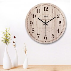 国产 创意北欧现代欧式简约时尚木质客厅卧室静音挂钟时钟石英墙钟726