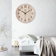 国产 创意北欧现代欧式简约时尚木质客厅卧室静音挂钟时钟石英墙钟726