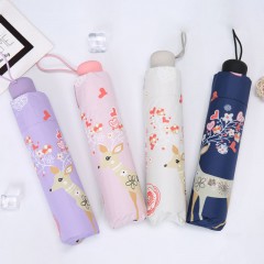 国产 三折雨伞折叠晴雨两用 小清新三折伞防晒放紫外线伞