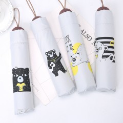 国产 折叠雨伞 三折防晒太阳伞原宿晴雨两用女防紫外线遮阳伞