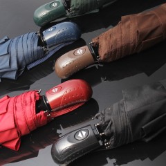 国产 全自动自开自收黑色雨伞三折叠伞商务伞晴雨伞双人伞