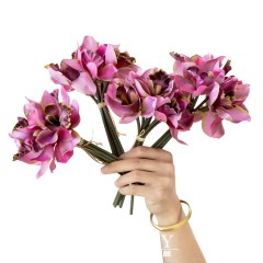 国产 把束小蕙兰仿真花假花/客厅装饰摆放样板房摆放绢花