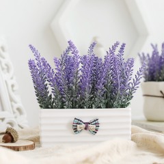 国产 普罗旺斯薰衣草绢花假花仿真花套装摆件客厅装饰花塑料花整体花艺