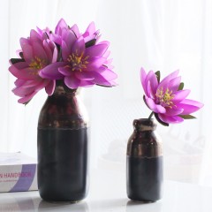 国产 西西里家居 黑金窑变陶瓷花瓶 现代时尚客厅卧室书房装饰花器摆件