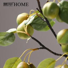 国产 家居装饰品 欧罗柠檬枝仿真绿植 客厅餐厅玄关仿真花插花植物摆件