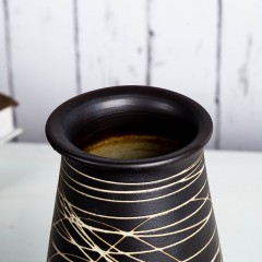 国产 花瓶欧式黑色陶瓷仿真干插花简约瓷器客厅摆件餐桌装饰品创意插花