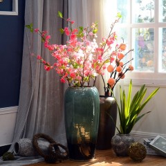 国产 高档仿真樱花枝假花塑料花插花单支客厅落地绢花庭院阳台装饰花