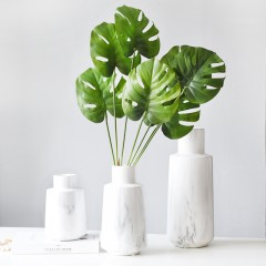 国产 北欧风现代简约手感清新绿植仿真假花绿叶龟背竹插花装饰摆设