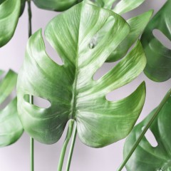 国产 北欧风现代简约手感清新绿植仿真假花绿叶龟背竹插花装饰摆设