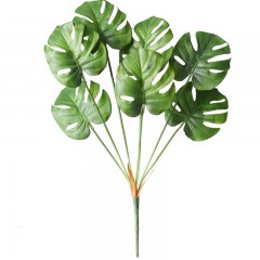 国产 北欧风现代简约手感清新绿植仿真假花绿叶龟背竹插花装饰摆设