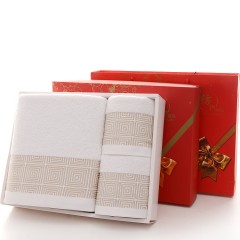 国产 浴巾毛巾三件套礼盒套装