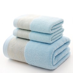 国产 浴巾毛巾三件套礼盒套装