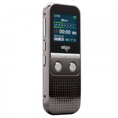 ☆爱国者 AIGO R5522 录音笔 16G 微型 专业高清远距降噪 声控 学习/会议采访取证录音 PCM高品质 锖色